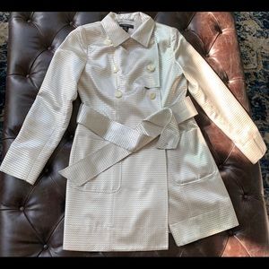Cream fashion trench coat